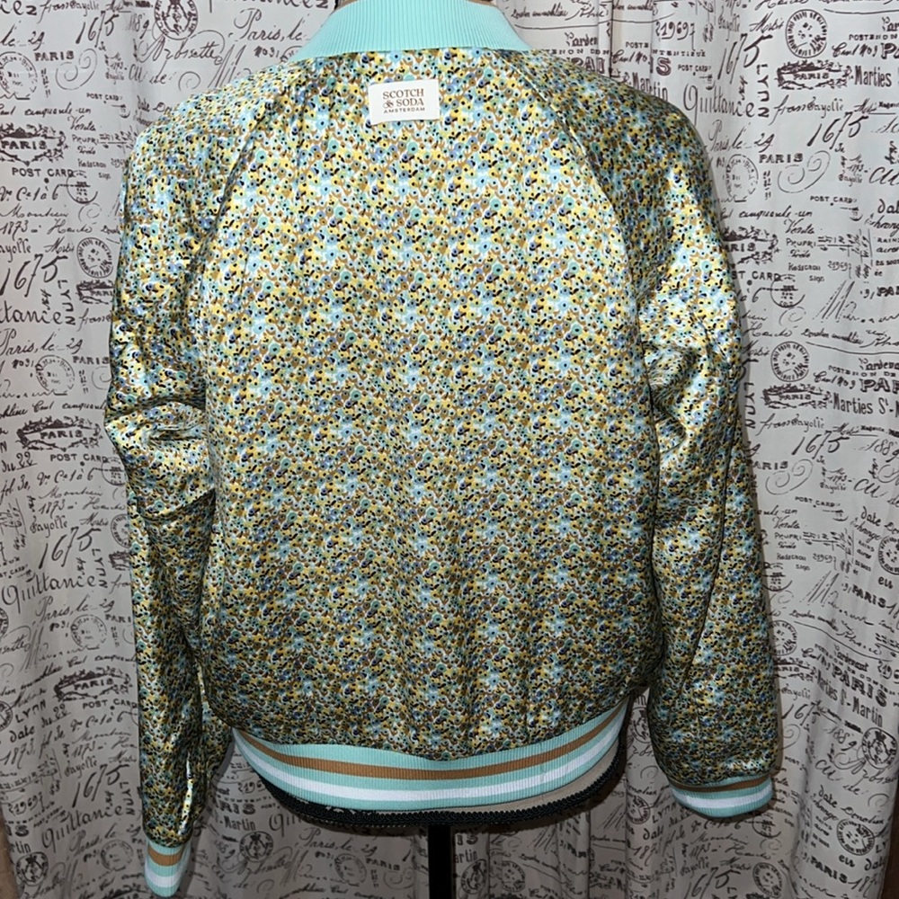 79- Scotch & Soda Printed reversible padded bomber jacket XS - Picture 7 of 12